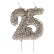 Picture of 25TH ANNIVERSARY CANDLES GLITTER
